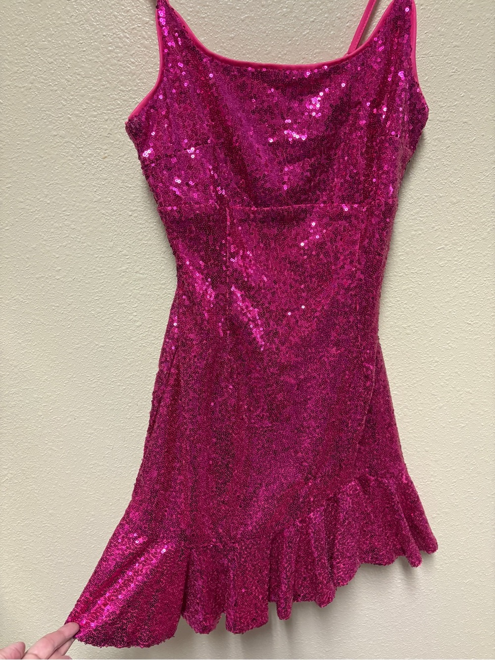 Lulu's Hot Pink Sequin Party Dress - Picture 3 of 8